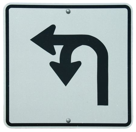 Left or U-Turn signの写真素材