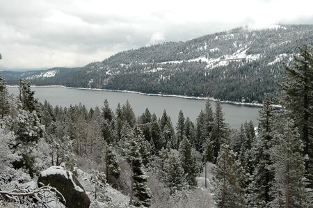Donner Pass in winterの写真素材