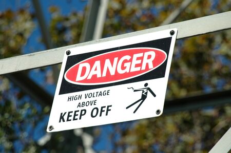 Danger - High Voltage signの写真素材