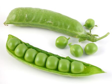 English garden peas in podの写真素材
