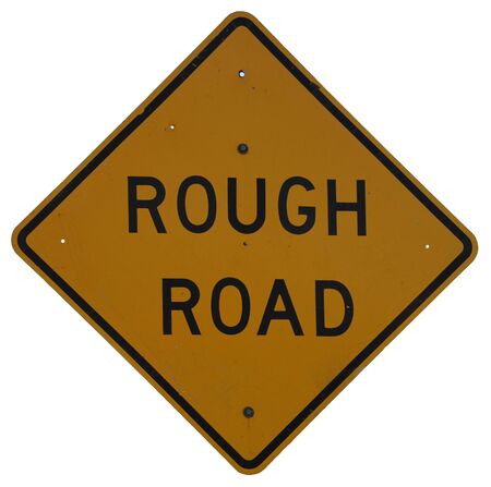 Rough Road signの写真素材