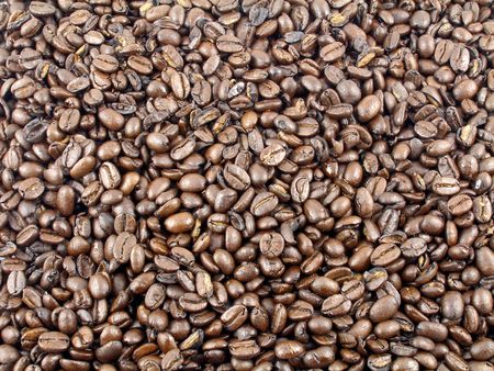 A background of coffee beansの写真素材