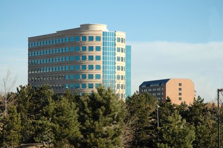 Office building & hotel, Englewood, Coloradoの写真素材