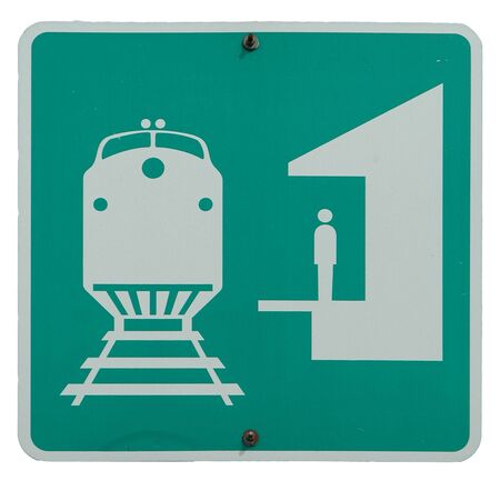 Railroad Station signの写真素材