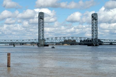 Drawbridge, Rio Vista, Californiaの写真素材