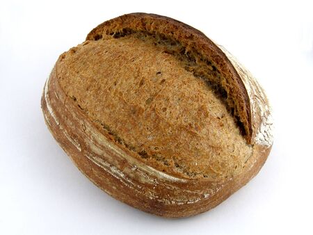 Fresh baked loaf of rye breadの写真素材