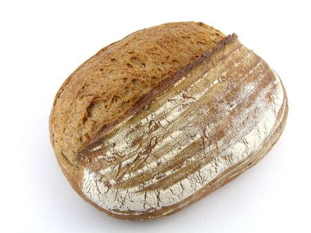 Fresh baked loaf of rye breadの写真素材