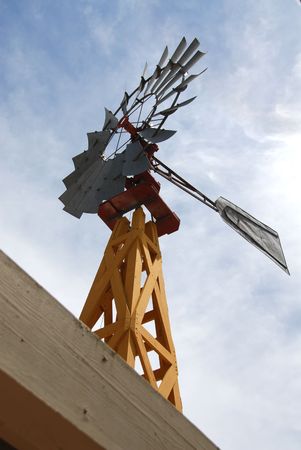 Windmill on the roof, Carmel, Californiaの写真素材