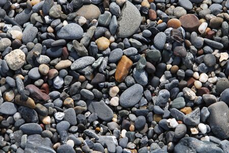 Rocks & pebbles, Battery Point, Crescent City, Californiaの写真素材