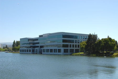 Seaside corporate offices, Redwood Shores, Californiaの写真素材