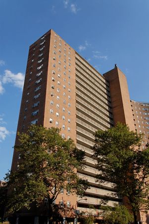 High density apartment building in lower Manhattanの写真素材