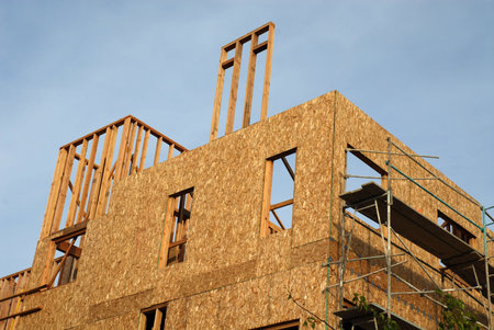 Townhouse under construction, Mountain View, California