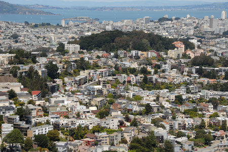 San Francisco homes from the Twin Peaks Overlook