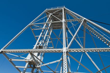 Steel hoist from a silver mine, Tonopah, Nevadaの写真素材