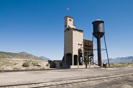 Railway coal and water towers, Ely, Nevadaの写真素材