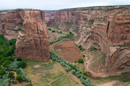 Canyon de Chelly National Monument, Chinle, Arizonaの写真素材