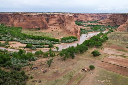 Canyon de Chelly National Monument, Chinle, Arizonaの写真素材