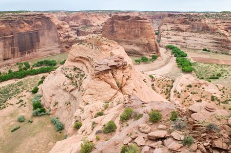 Canyon de Chelly National Monument, Chinle, Arizonaの写真素材