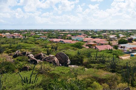 A view from Casibari Rock Formation, Arubaの写真素材