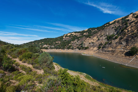 Anderson Lake, Morgan Hill, Californiaの写真素材