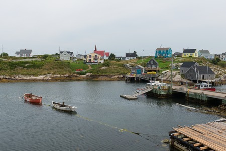 Fishing village, Peggy's Cove, Nova Scotia, Canadaのeditorial素材