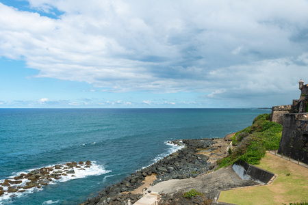 Castillo San Felipe del Morro San Juan, Puerto Ricoの写真素材