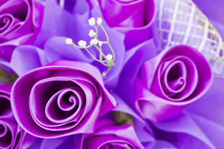 The fabric artificial flowersの写真素材