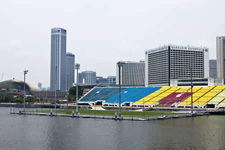 SINGAPORE - 8 October 2012  The football stadium at Marina Bay in Singapore city on 11 October 2012 のeditorial素材