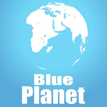Earth globe. Blue planet vector icon. Eps 10のイラスト素材