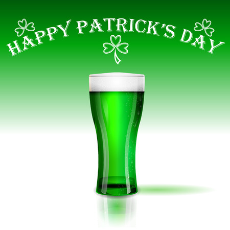 St. Patrick's Day green beer. illustration.のイラスト素材