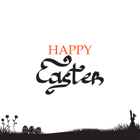 Easter background, with easter bunnyのイラスト素材