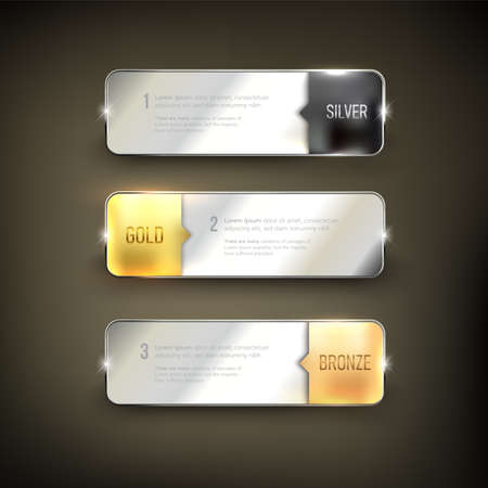 Abstract Silver Style element Vector illustrationのイラスト素材