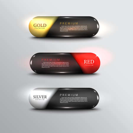 Button web price table packのイラスト素材