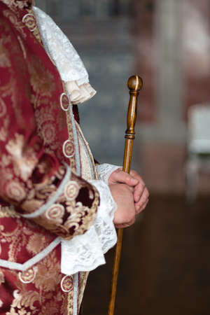 Retro style royal medieval ball - Majestic palace with gorgeous people dressed in king and queens...