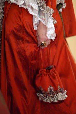 Retro style royal medieval ball - Majestic palace with gorgeous people dressed in king and queens...