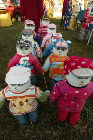SABILE, LATVIA - APRIL 21, 2019: Small artificial city of dolls in Sabile, Latvia - Lellu pilseta
