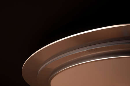 View of a abstract structure background. Close up detail of circular architectural shape.の写真素材