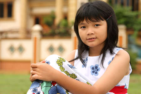 Cute Little Asian Girlの写真素材
