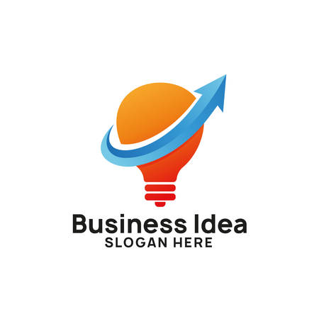 creative business idea logo design template. bulb icon symbol designsのイラスト素材