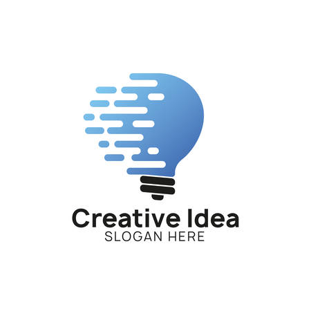 speed bulb icon symbol design. creative idea logo designs templateのイラスト素材