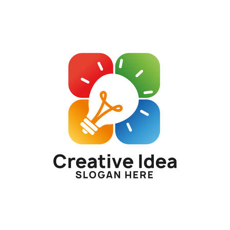 creative idea logo design template. bulb vector icon symbol designsのイラスト素材