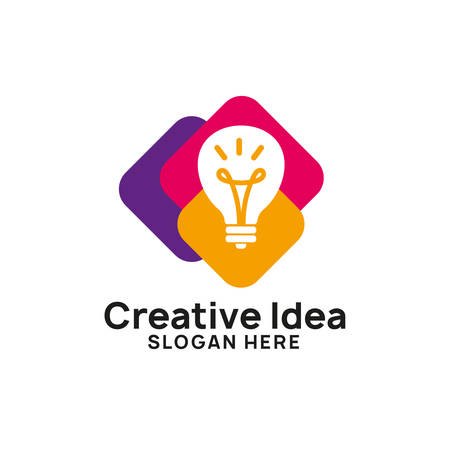 creative idea logo design template. bulb vector icon symbol designsのイラスト素材