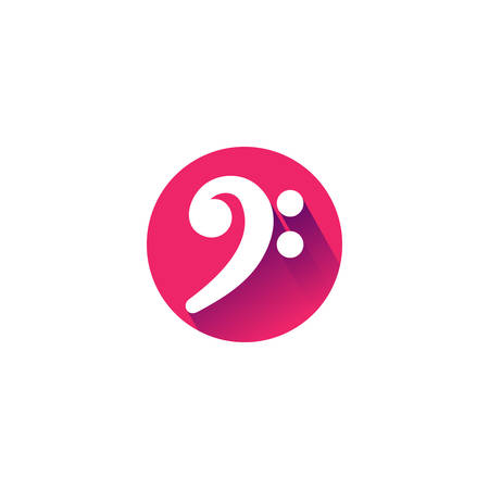flat music note icon design. music note symbol designのイラスト素材