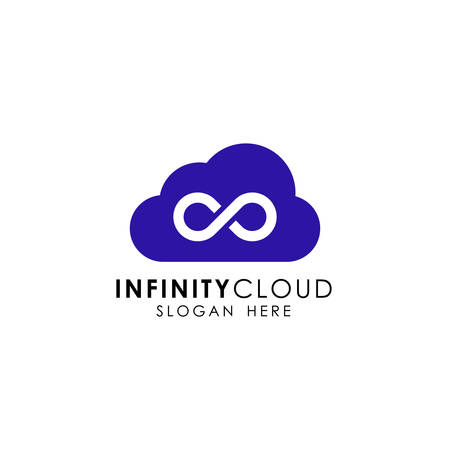 infinity cloud logo design icon templateのイラスト素材