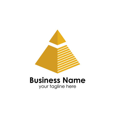 business pyramid logo design template. business marketing and finance logo designのイラスト素材