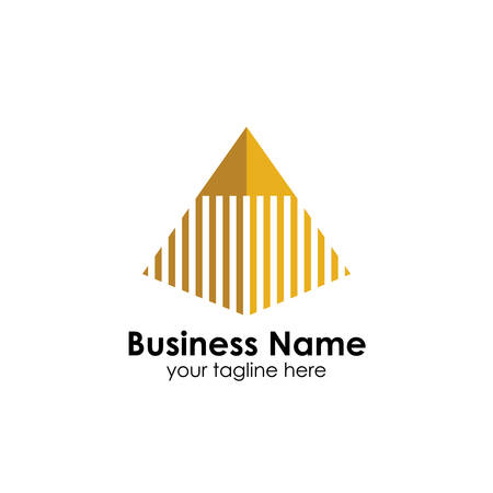 business pyramid logo design template. business marketing and finance logo designのイラスト素材