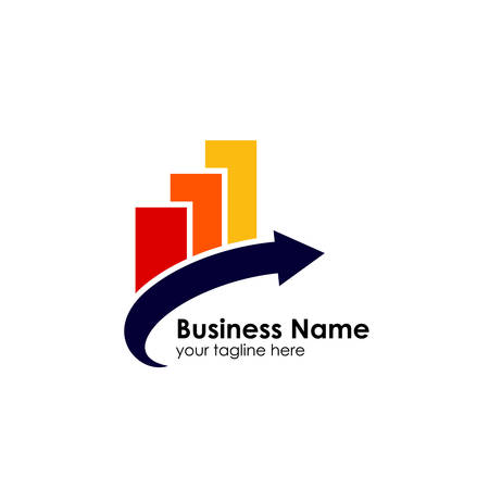 Finance logo template. accounting logo template.  charts iconのイラスト素材