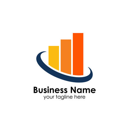Finance logo template. accounting logo template.  charts iconのイラスト素材