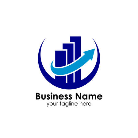Finance logo template. accounting logo template.  charts iconのイラスト素材