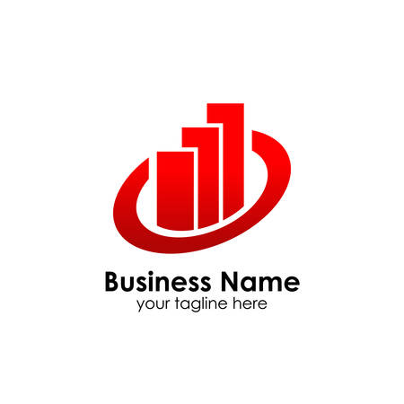 Finance logo template. accounting logo template.  charts iconのイラスト素材